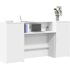 VidaXL Vita Bord vidaXL Receptionsdisk Vit 200x50x103 5 cm Konstruerat Trä Skrivbord