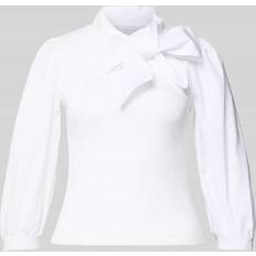 Damen Blusen Rich & Royal Schluppenbluse Im Materialmix Mit 3/4 Arm Weiss