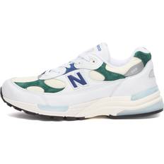 New Balance Unisex Unisex Made in USA 992 - Hvid/Grøn Suede/Mesh