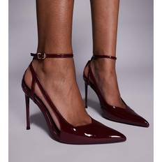 Men Heels & Pumps Simmi London Mandisa Wide Fit Mesh Heeled Shoes - Burgundy