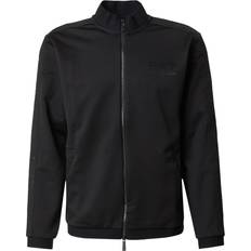 Uomo Cardigan EA7 Felpa Cardigan Twill Tecnico Stretch - Nero Dorato