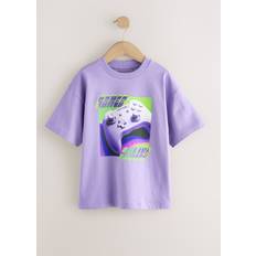 Relaxed Fit Kortærmet Graphic T-shirt - Purple