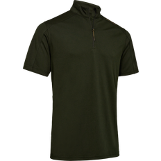 Deerhunter T-shirts på tilbud Deerhunter Climate Half Zip T-shirt - Forest Ember