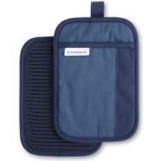 Pot Holders KitchenAid Beacon Heat Resistant Holders Set 7 x 10 Pot Holder Blue