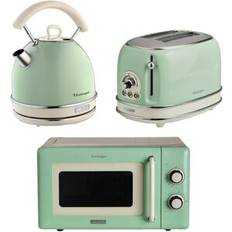 Toasters Ariete Vintage ARPK64 Microwave Kettle 2-Slice Toaster Bundle