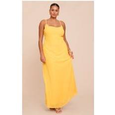 PrettyLittleThing Strappy Maxi Dress - Plus Yellow