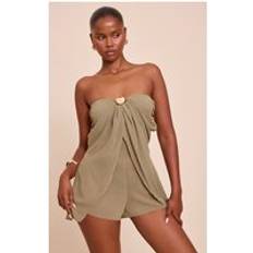PrettyLittleThing Chiffon Trim Detail Bandeau Playsuit