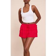 Red Skirts PrettyLittleThing Layered Ruffle Micro Mini Skirt - Red