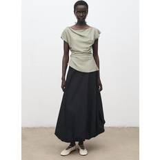 Mango Kläder Mango Modal Blouse With Asymmetrical Collar - Aqua Green