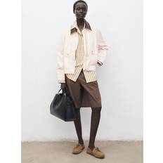 Mango Outerwear Mango Denim Jacket With Contrasting Collar - Ecru