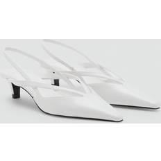Vita Pumps på rea Mango Kitten Heel Pointed Shoes - White
