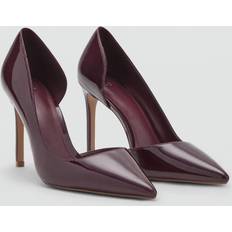 Mango Patent Heeled Shoes Woman - Burgundy
