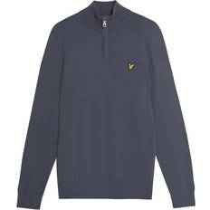 Lyle & Scott Mid Knits Cotton Merino Quarter Zip Jumper Graystone