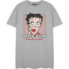 Women Nightgowns Betty Boop Womens Short Sleeve Nightdress Oop-A-Doop - Grey
