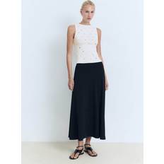 Mango White Tank Tops Mango Cotton Studded Top White - White