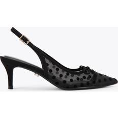 Women Heels & Pumps Carvela Positano Sling Low Fabric Heels - Black