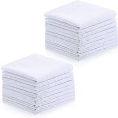 Cotton Handkerchiefs Kikidex Men's Handkerchiefs Soft Cotton Classic - White