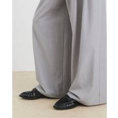 Womens Black Ruched Loafer