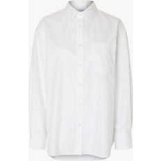 Selected Femme Slfester LS Oversize Shirt - Bright White