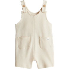 H&M Waffled Dungaree Shorts - Light Beige