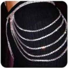Body Chains Shein Rhinestone Multi Layered Belly Chain Body Chain - Sexy