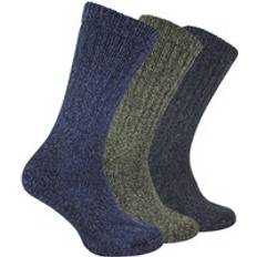 Clothing Sock Snob Mens Thick Warm Merino Wool Socks - Mid Blue