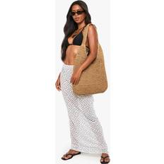 White Swimsuit Cover-Ups & Sarong Wraps boohoo Polka Maxi Beach Skirt - White