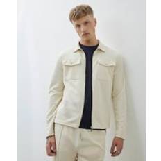 River Island Men Jackets River Island Cream Slim Fit Double Pocket Overshirt
