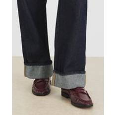 Womens Red Ruched Loafers