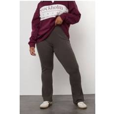 Brown - Women Leggings Yours Elasticated Flared Leggings - Brown