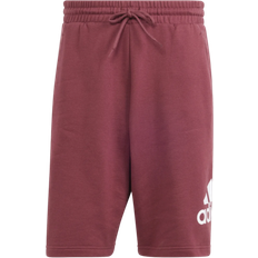 adidas Men's Sportswear Essentials Big Logo French Terry Shorts - Shadow Red/White