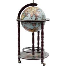 Liquor Cabinets on sale vidaXL Globe Blue and Brown Liquor Cabinet 47x102.1cm
