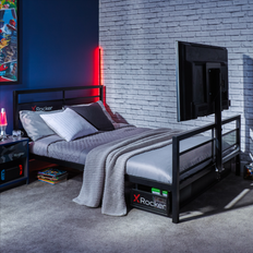 Xrocker tv bed X-Rocker Basecamp Gaming Bed with TV Mount Double Black 56.3x80.5"
