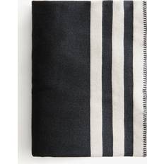 Överkast Ullmix Svart Randig 150x250