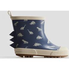 Fleece Wellingtons Children's Shoes H&M Girls Wellingtons - Dusty Blue/Dinosaurs