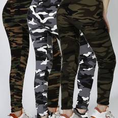 Camouflage - Women Underwear Temu Women's High-waisted Camo Print Leggings - Stretchy
