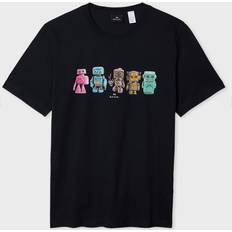 Robots Cotton T-Shirt - Navy Blue