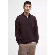 Barbour Polo Shirts Barbour Cotton Regular Fit Long Sleeve Polo Shirt - Java Red