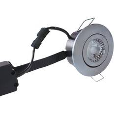 Nordtronic spot led Nordtronic Low Profile Flexible Downlight 2700 Kelvin Brushed Spotlight