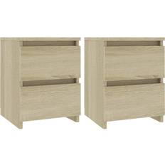 vidaXL 800520 Sonoma Oak Nachttisch 30x30cm 2Stk.