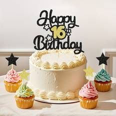 11pcs Happy 16th Birthday Party Topper Set
