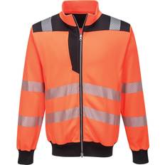Portwest PW370 - PW3 Hi-Vis Zip Sweatshirt - Orange/Black