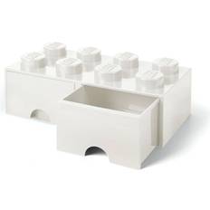 Room Copenhagen Lego Storage Brick with Drawer 8 Stud White