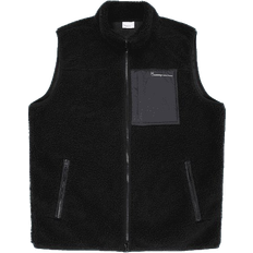 Knowledge Cotton Apparel Teddy Fleece Vest - Black Jet
