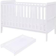 Tutti Bambini Rio Cot Bed with Cot Top Changer & Mattress White 29.5x56.8"