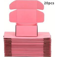 Pink Corrugated Boxes Temu 20pcs Pink Corrugated Cardboard Shipping Boxes