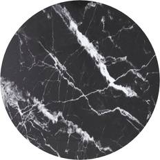 Runda - Vita Bordskivor vidaXL Tempered Glass Black and White Bordsskiva 70cm