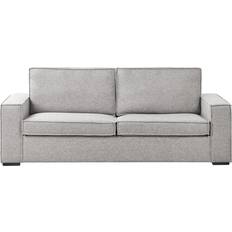 Beliani Vuokatti Light Grey Sofa 216cm 3 Seater