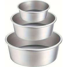 Set Cake Tins Temu 3pcs Aluminium Set 4 6 8 Inch Cake Pan