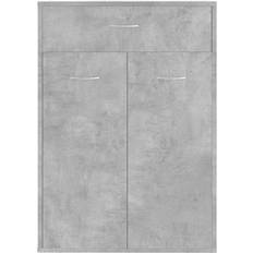 vidaXL Wood Concrete Grey Shoe Rack 60x84cm